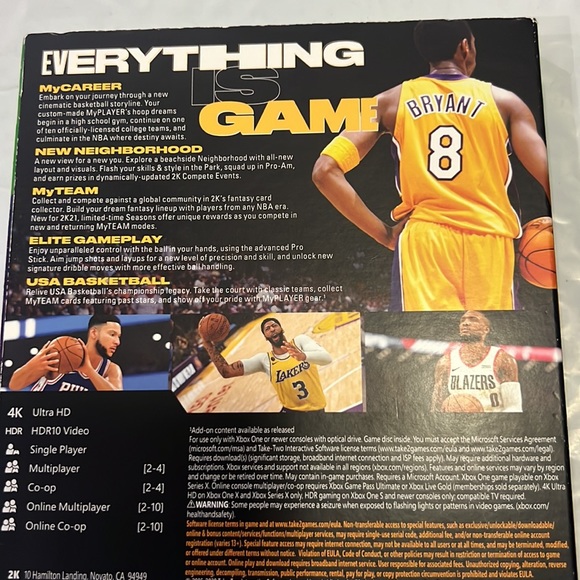 2K21 MAMBA FOREVER for Xbox one open box - Picture 2 of 3